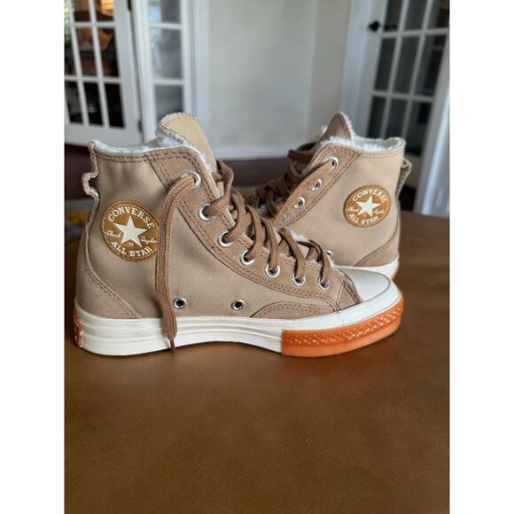 CONVERSE Chuck 70 Sherpa Lined Colorblock Canvas/Suede Sneaker Women’s Size 5.5 - Picture 3 of 10